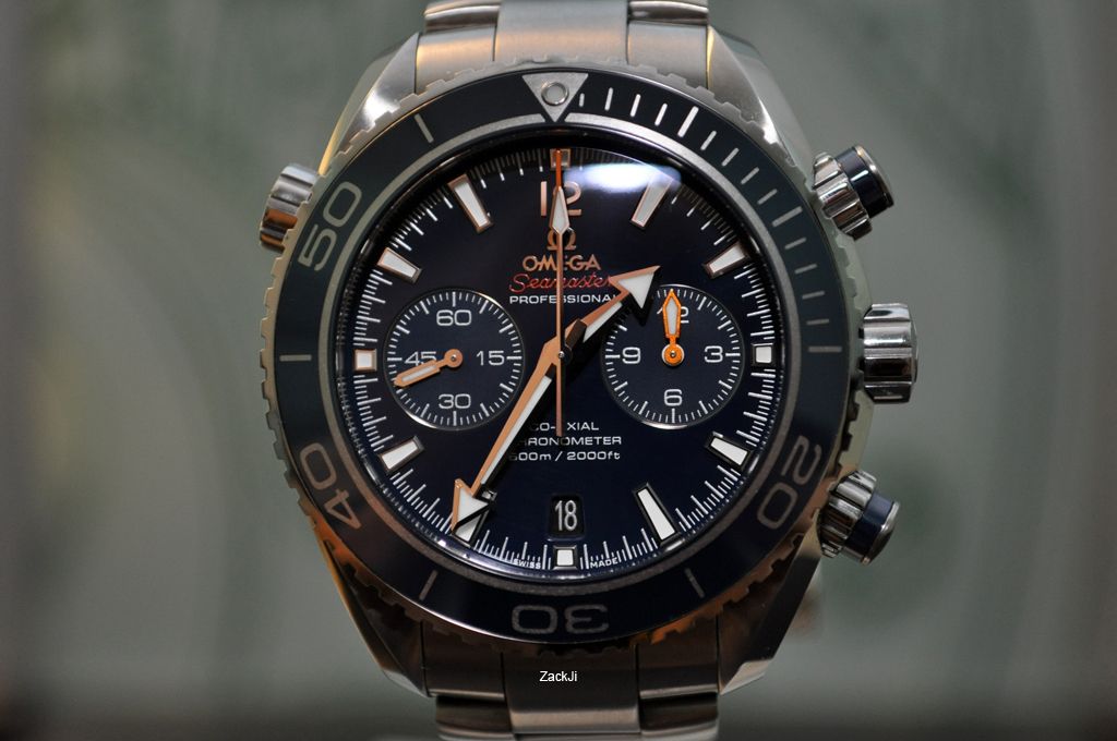 FSOT Omega Ocean Chronograph 9300 Liquidmetal titanium blue on bracelet WatchUSeek
